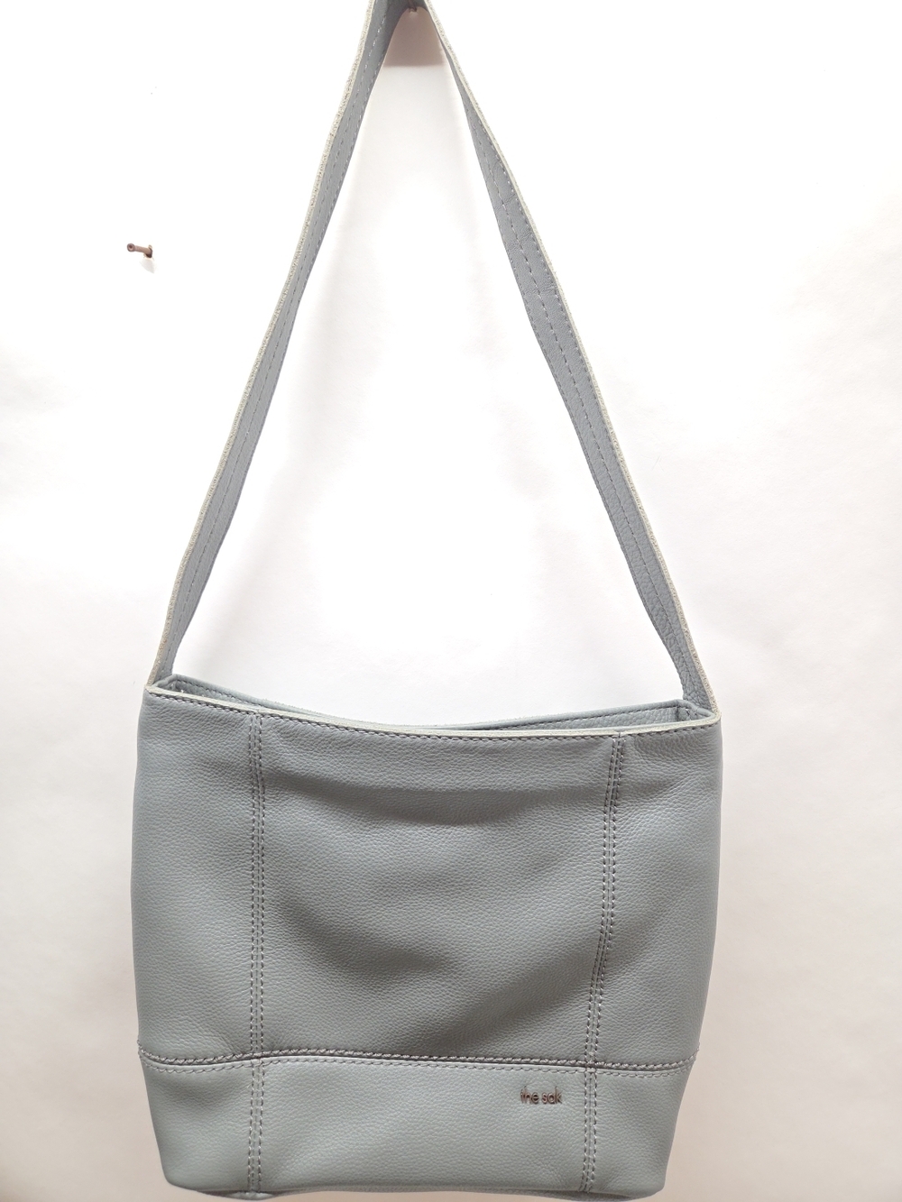 The Sak De Young Hobo Shoulder Bag Maritime Blue Gray Leather Tote